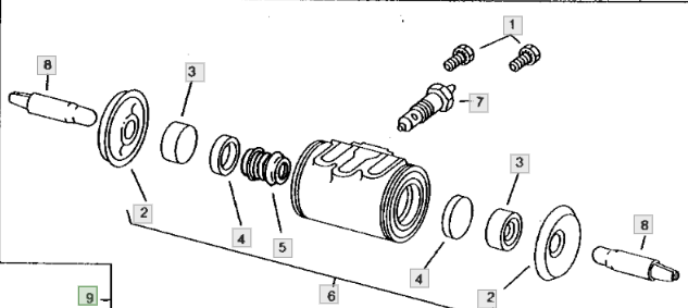 (A) FREN MERKEZ TAKIMI (SAĞ) (Tone Wheel Brake Cylinder, Right Side) AH131048